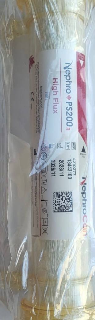 Полісульфоновий високопоточний гемодіалізатор NephroPS200R 2,0 м2, стерилізований гама-опроміненням